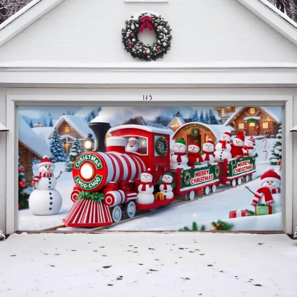 Christmas Choo-Choo | Christmas Garage Door Cover