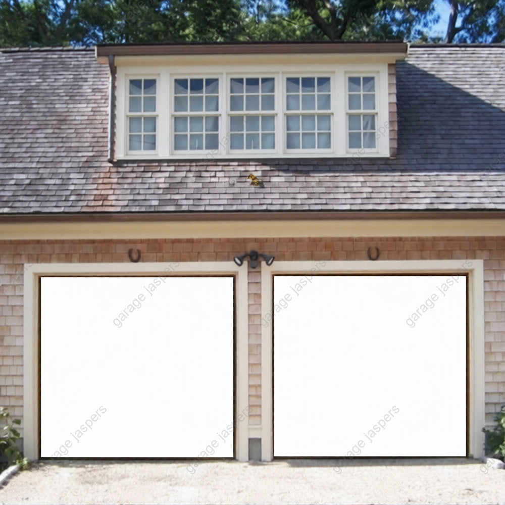 Blank White Projector Screen | GarageBuddy Garage Door Cover