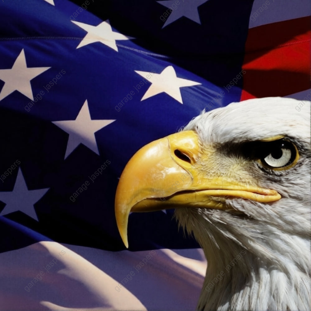 American Bald Eagle & US Flag | Patriotic Garage Door Cover