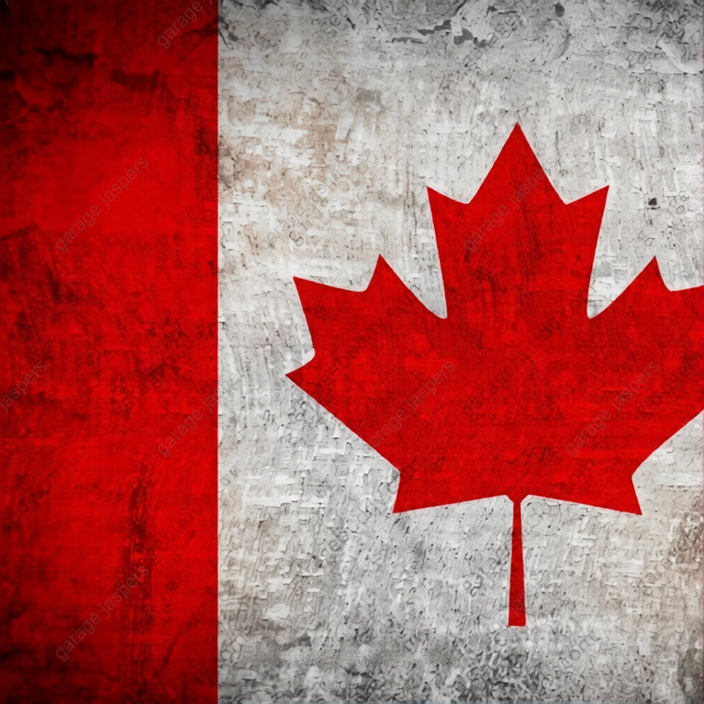 Canada Flag (Rustic) | Patriotic Garage Door Cover