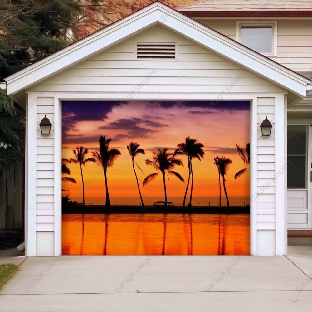 Beach Sunset | Nature Garage Door Cover