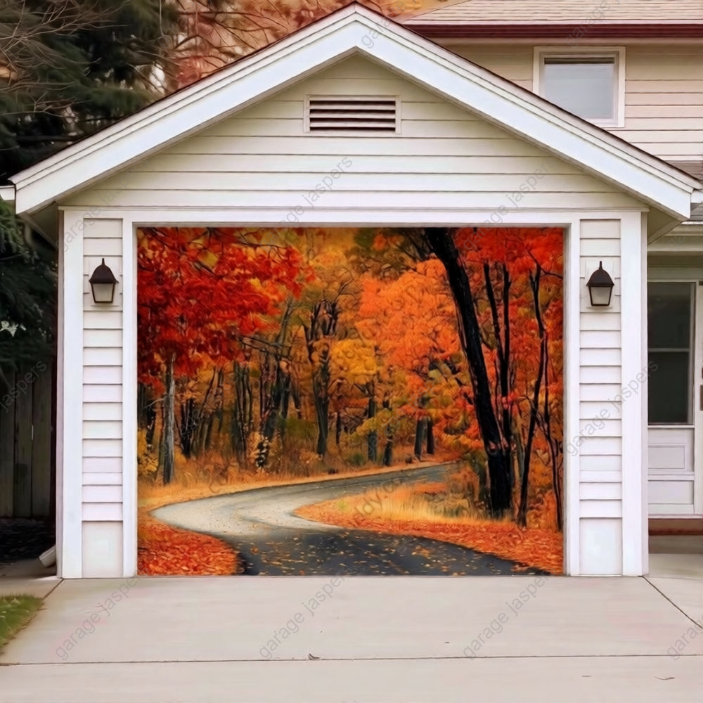Autumn Road | Nature Garage Door Cover