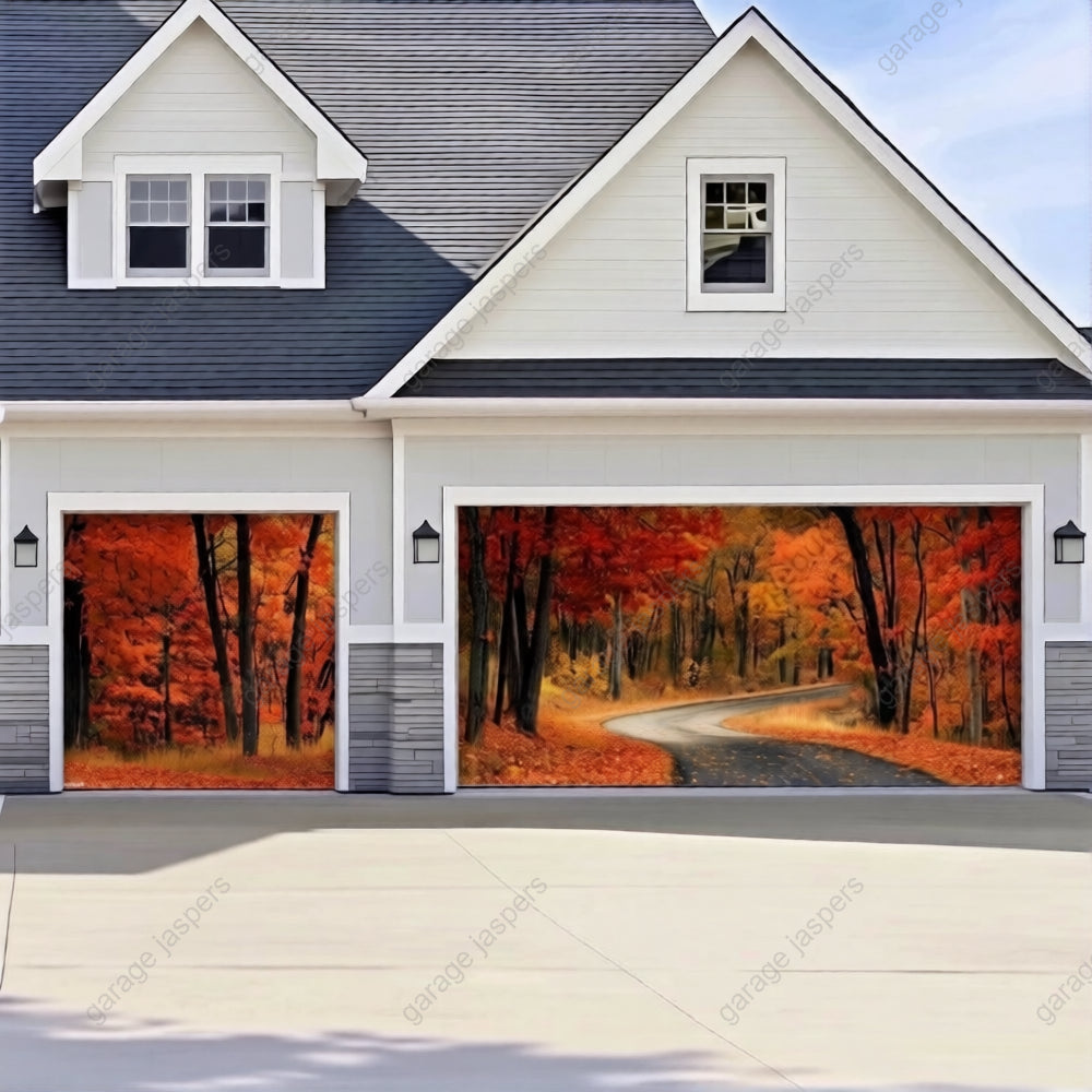 Autumn Road | Nature Garage Door Cover