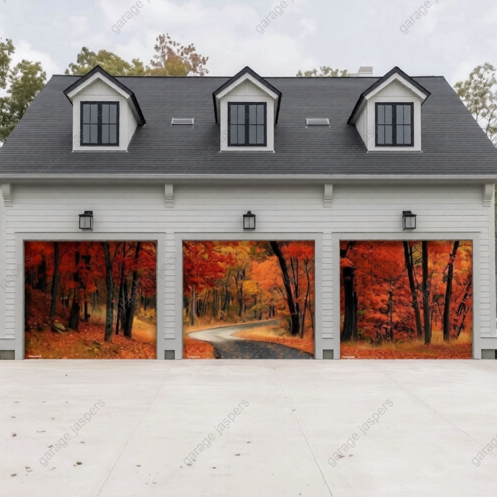 Autumn Road | Nature Garage Door Cover