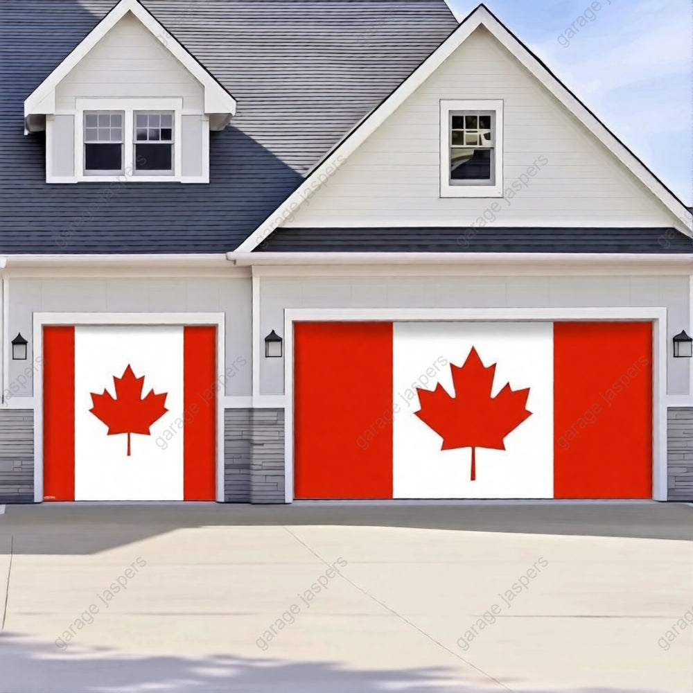 Canada Flag (Plain) | Patriotic Garage Door Cover