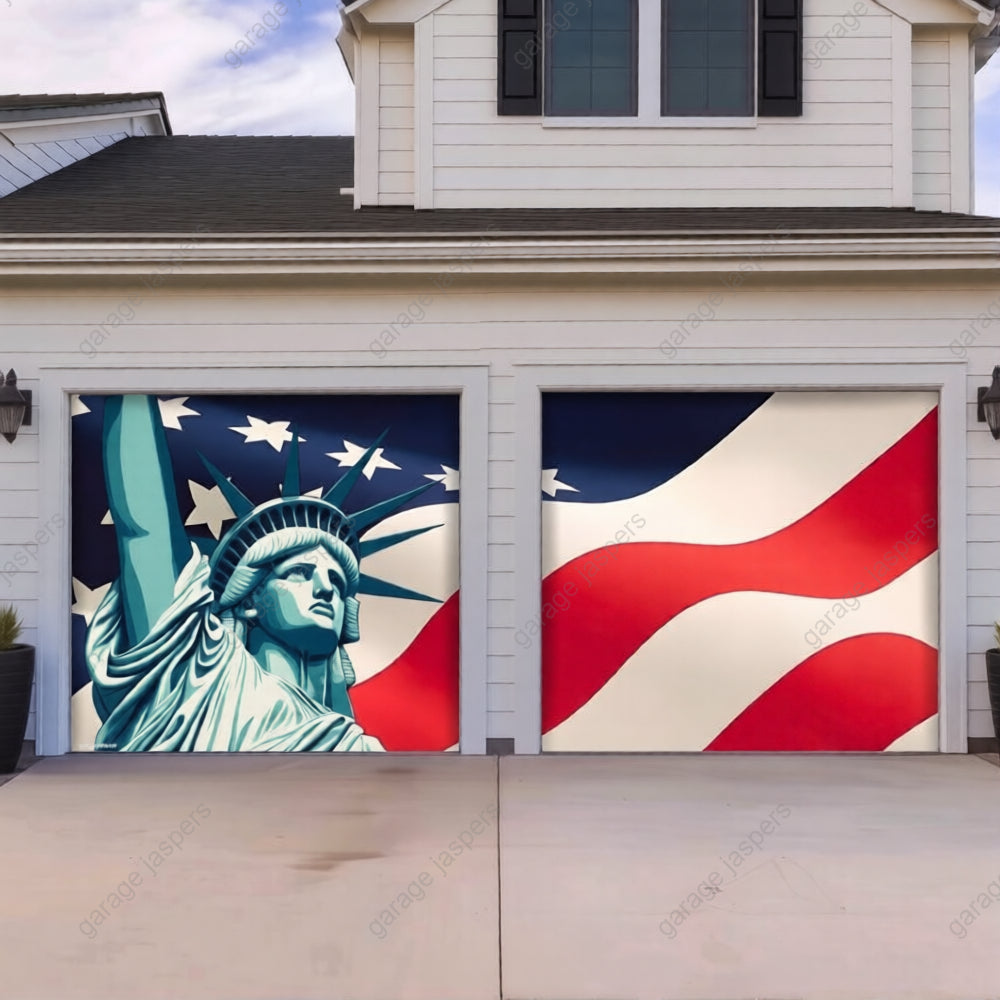 Liberty Stripes | Patriotic Garage Door Cover