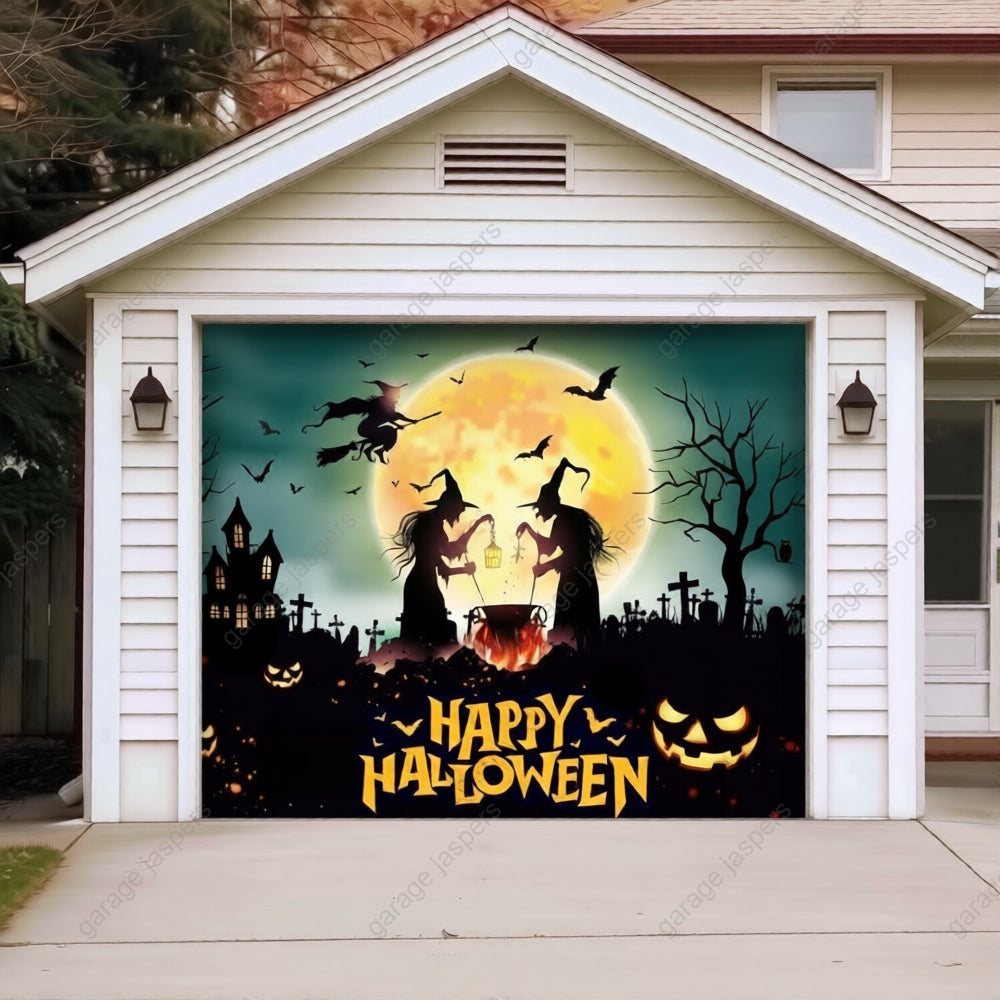 Graveyard Scene | Halloween Garage Door Cover
