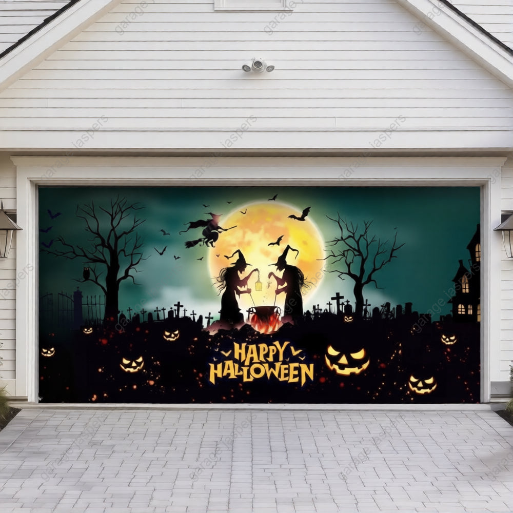 Graveyard Scene | Halloween Garage Door Cover