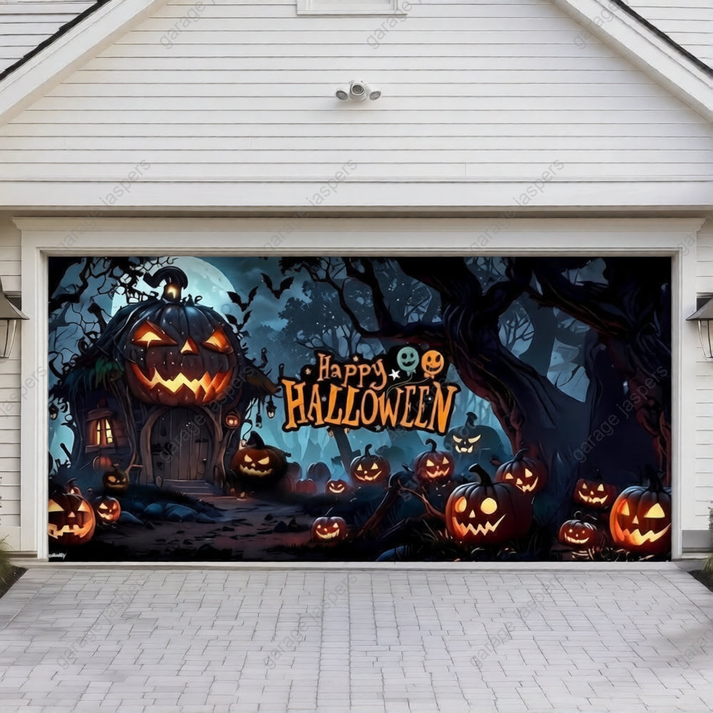 Pumpkin House | Halloween Garage Door Cover
