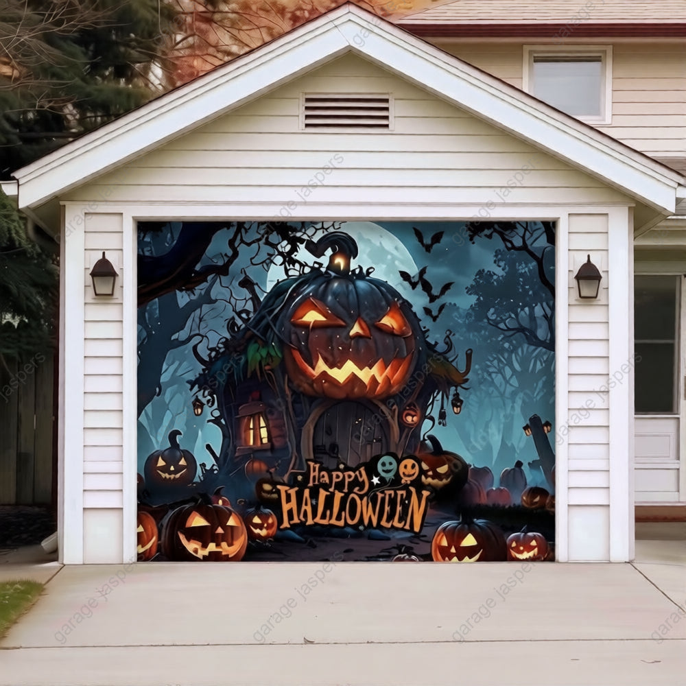 Pumpkin House | Halloween Garage Door Cover