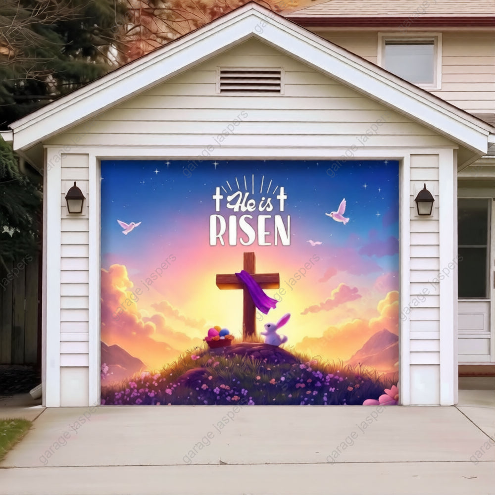 He Is Risen (Easter) | Festive Garage Door Cover