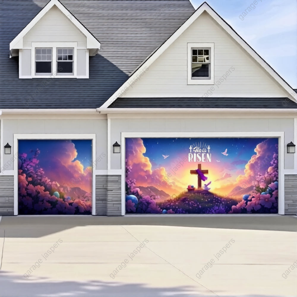 He Is Risen (Easter) | Festive Garage Door Cover