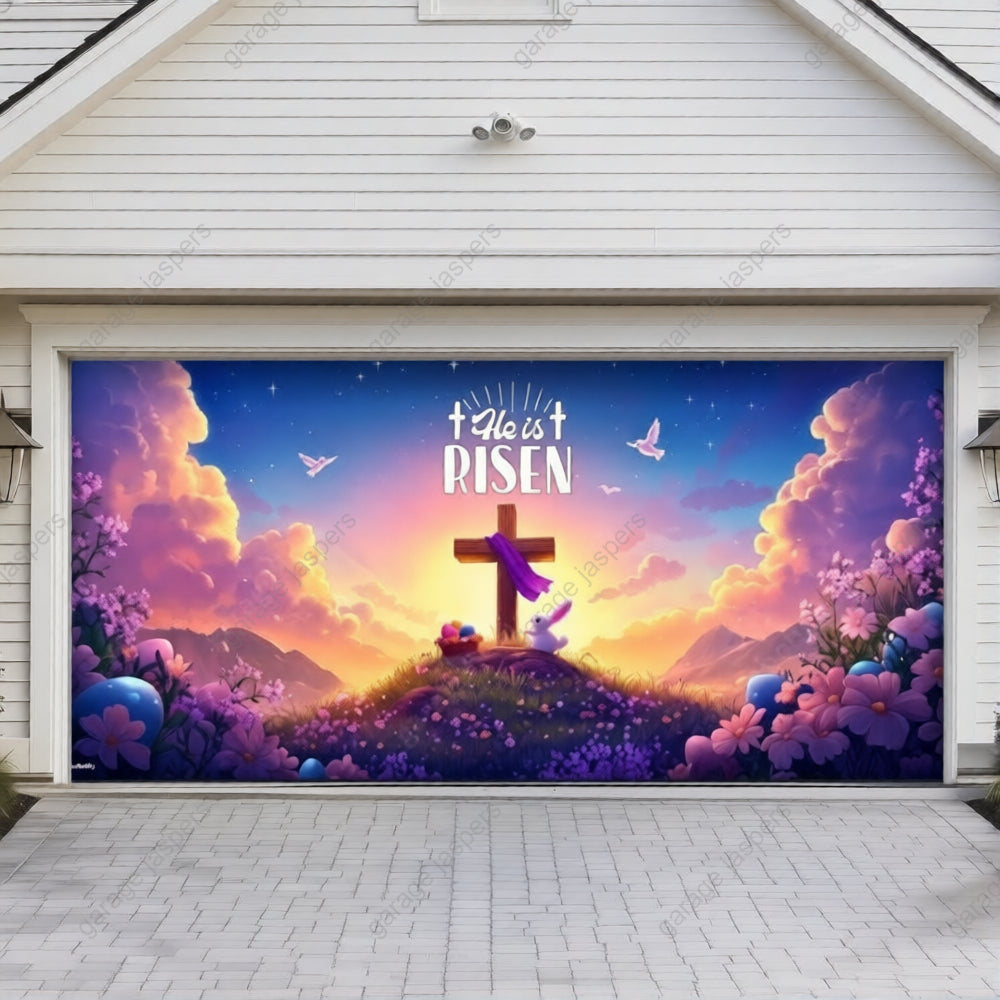 He Is Risen (Easter) | Festive Garage Door Cover