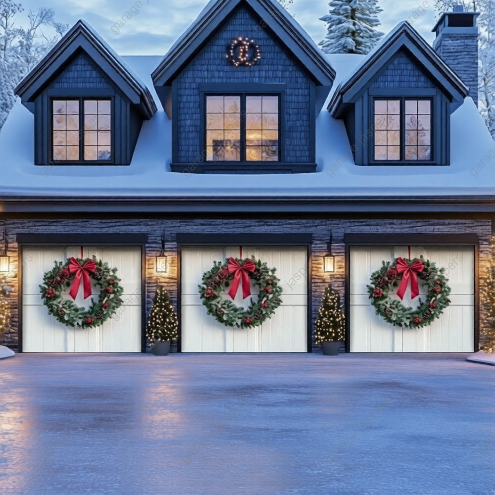 Christmas Wreath | Christmas Garage Door Cover