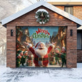 Santa And Elves | Christmas Garage Door Cover