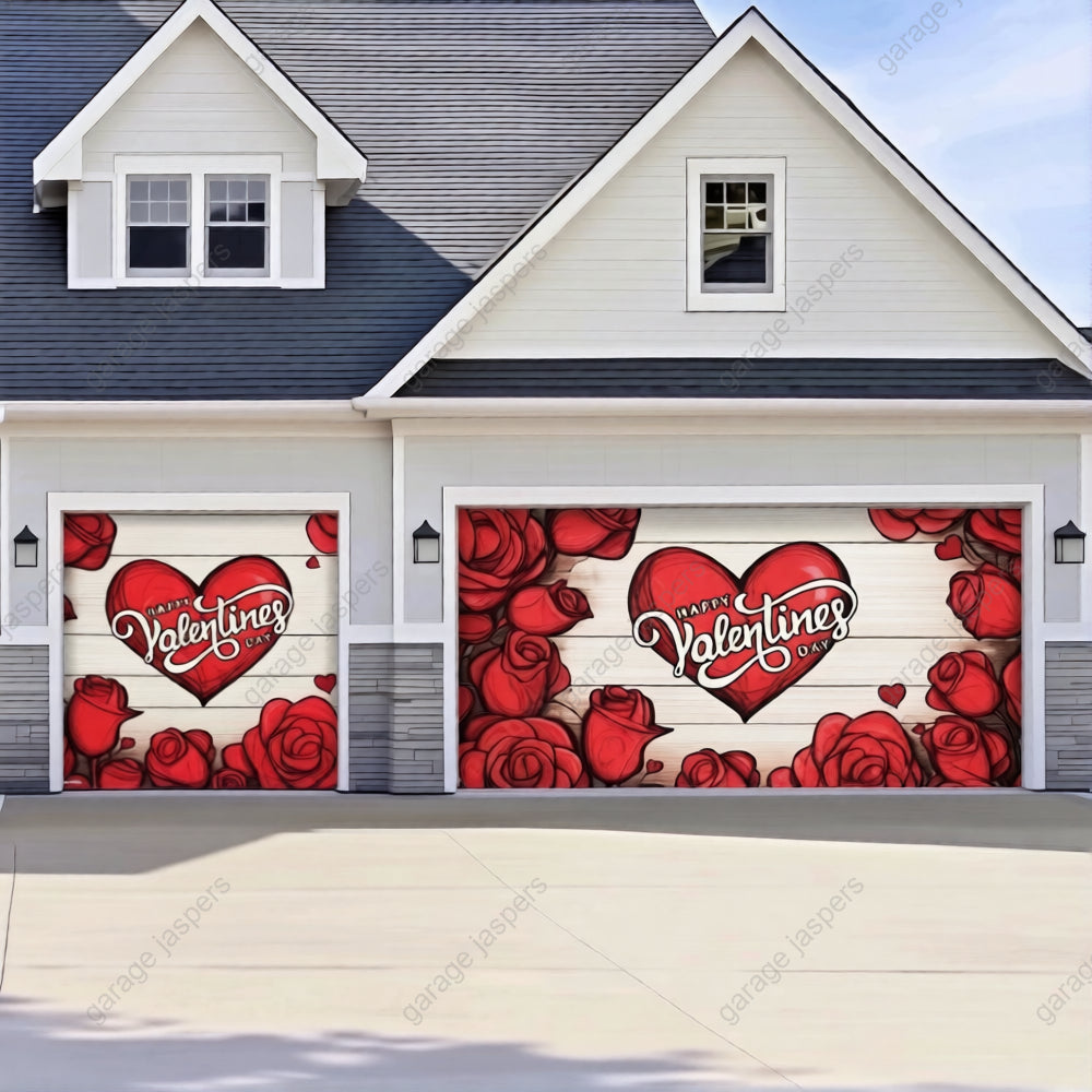 Valentine's Day (Roses) | Festive Garage Door Cover