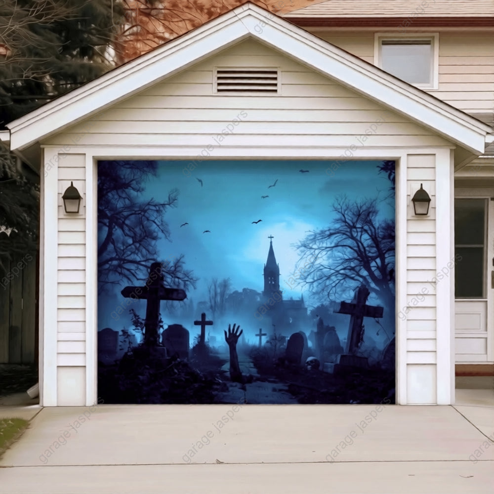 Grave Rising (Glow) | Halloween Garage Door Cover