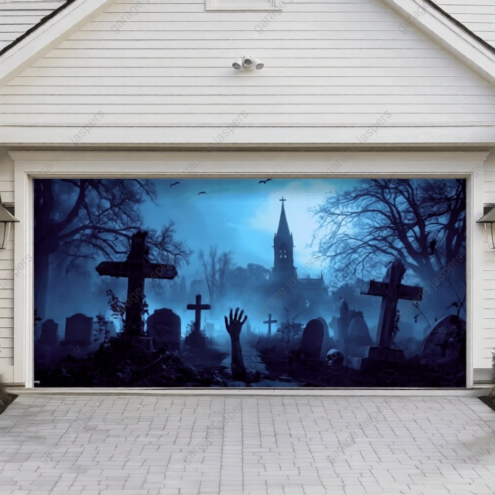 Grave Rising (Glow) | Halloween Garage Door Cover