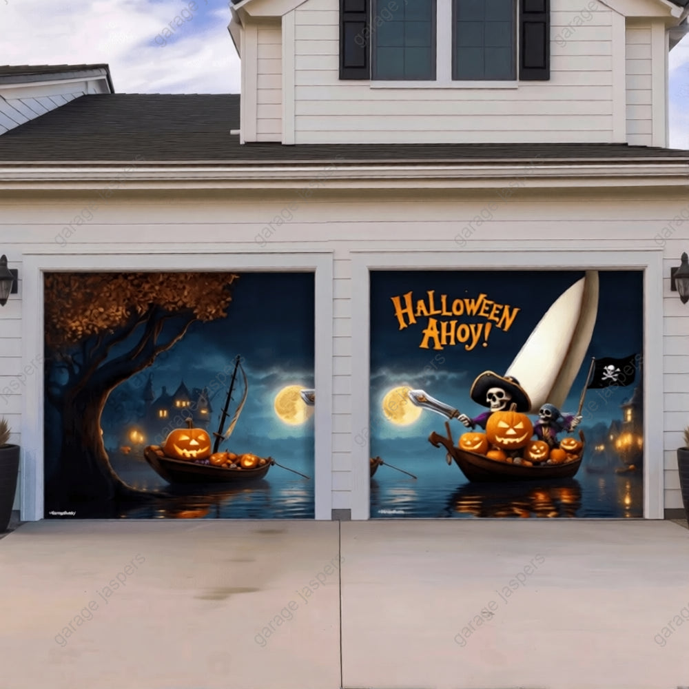 Pumpkin Pirates | Halloween Garage Door Cover