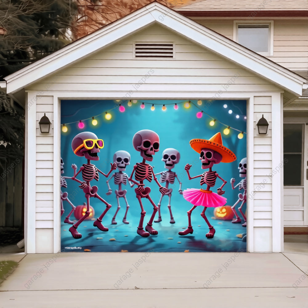 Boogie Bones (Glow) | Halloween Garage Door Cover