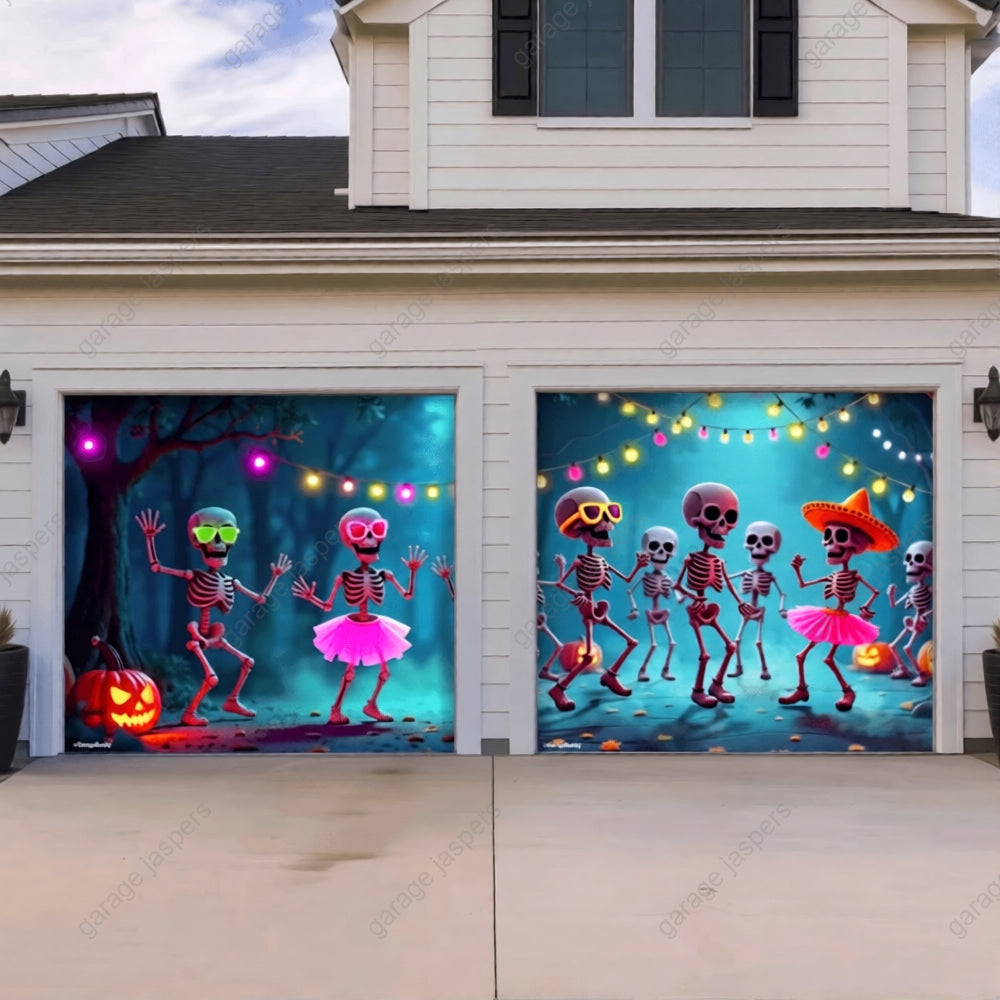 Boogie Bones | Halloween Garage Door Cover