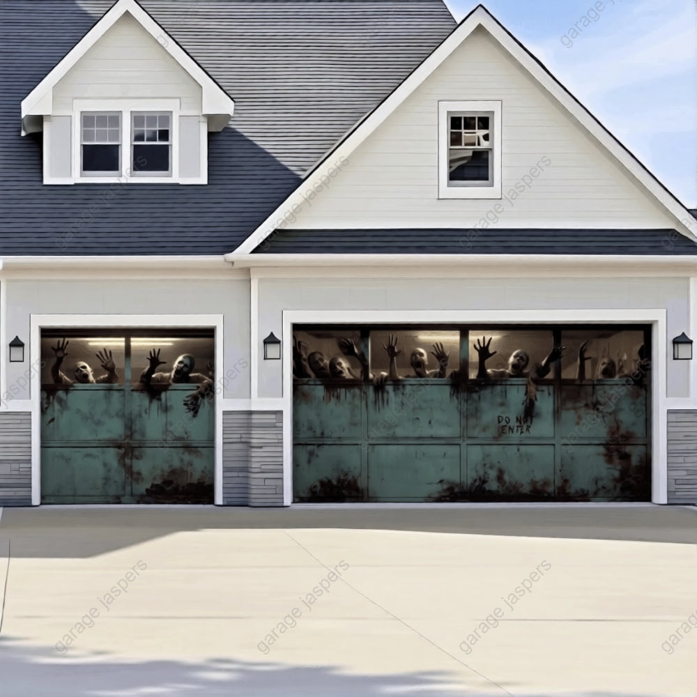 Zombie Breach | Halloween Garage Door Cover
