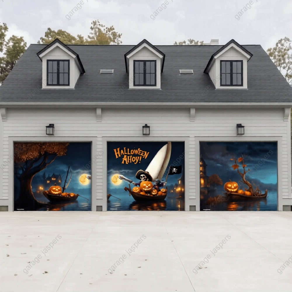 Pumpkin Pirates | Halloween Garage Door Cover