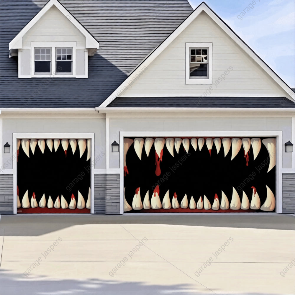 Monster Teeth | Halloween Garage Door Cover
