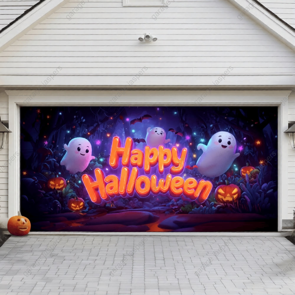 Ghost Party | Halloween Garage Door Cover