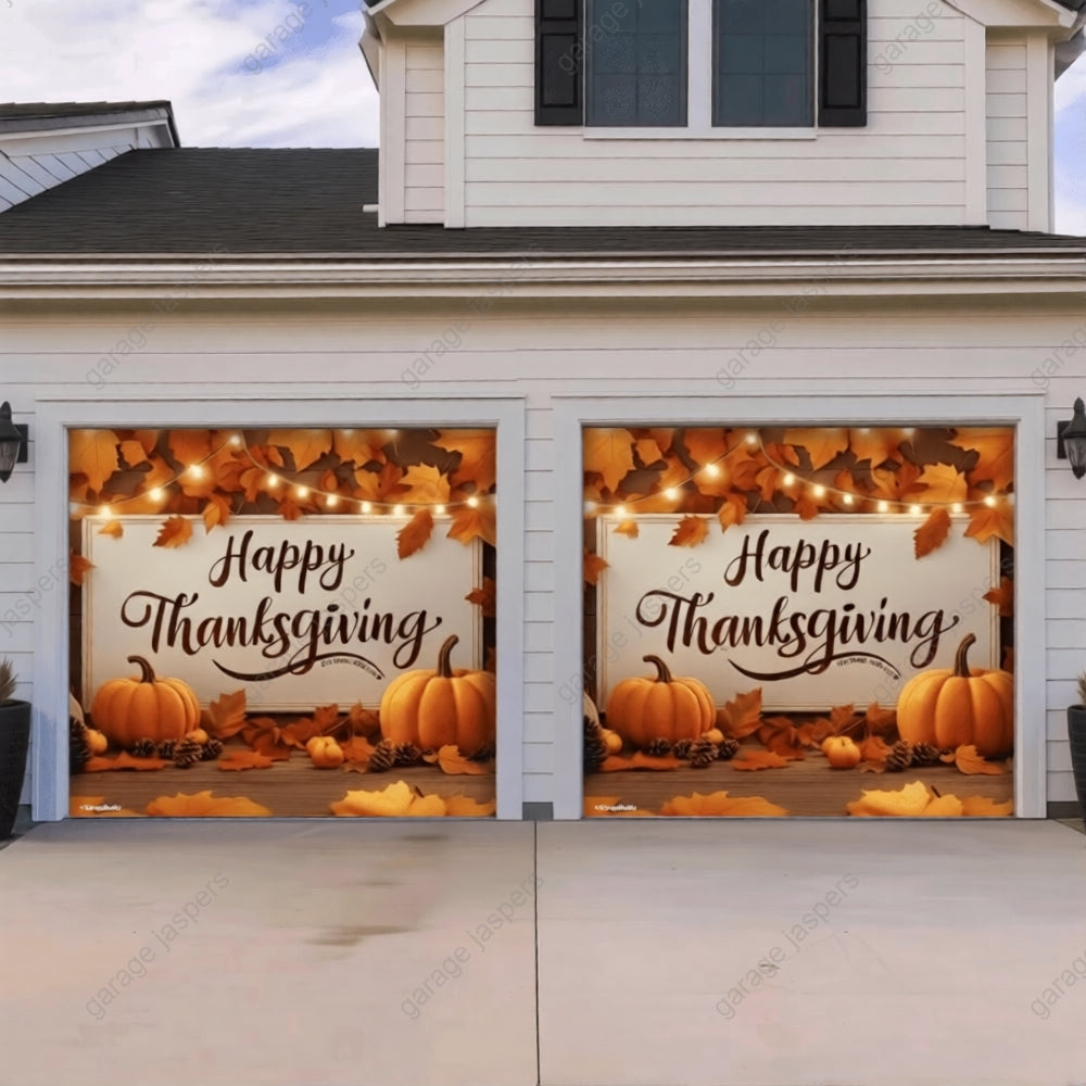 Happy Thanksgiving (B) | Festive Garage Door Cover