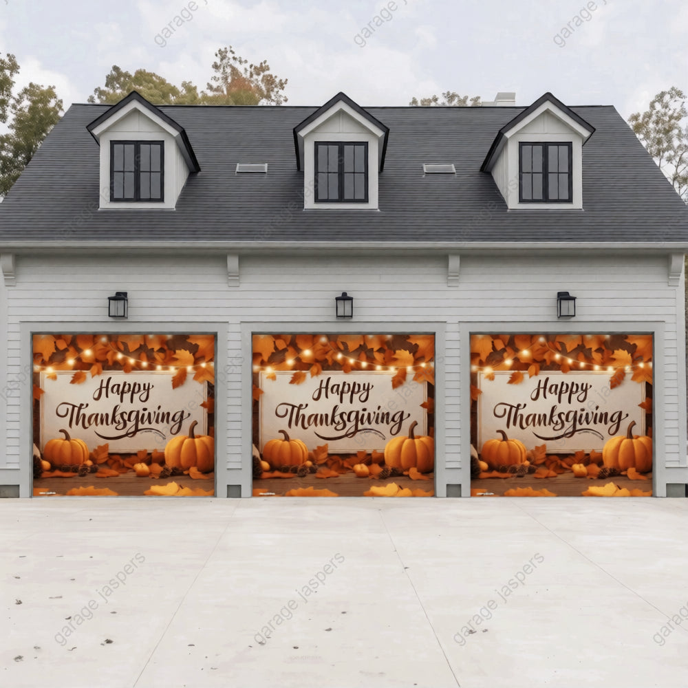 Happy Thanksgiving (B) | Festive Garage Door Cover