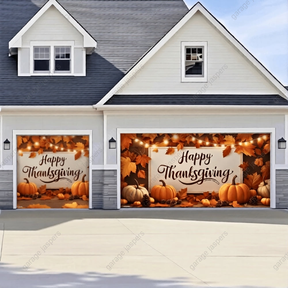 Happy Thanksgiving (B) | Festive Garage Door Cover