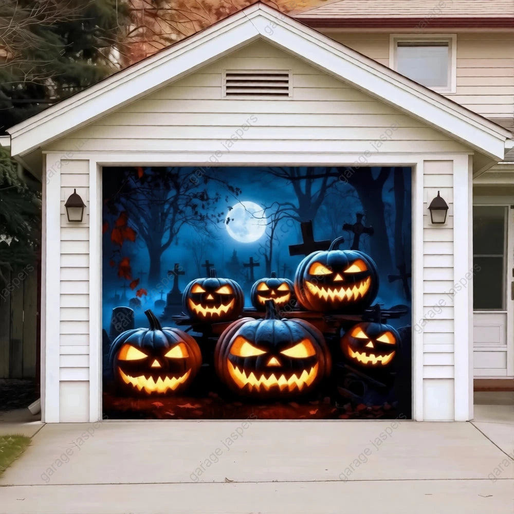 Cursed Pumpkins | Halloween Garage Door Cover