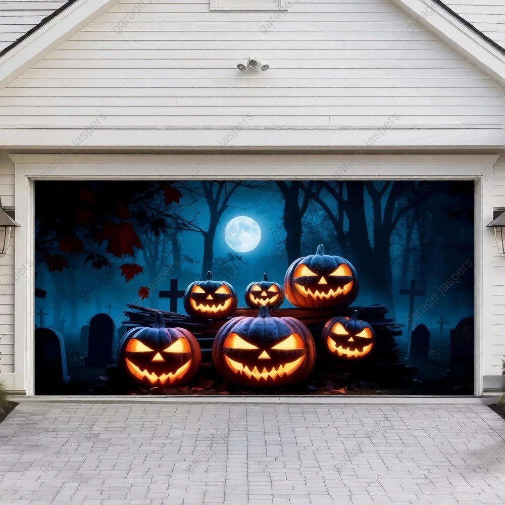Cursed Pumpkins | Halloween Garage Door Cover