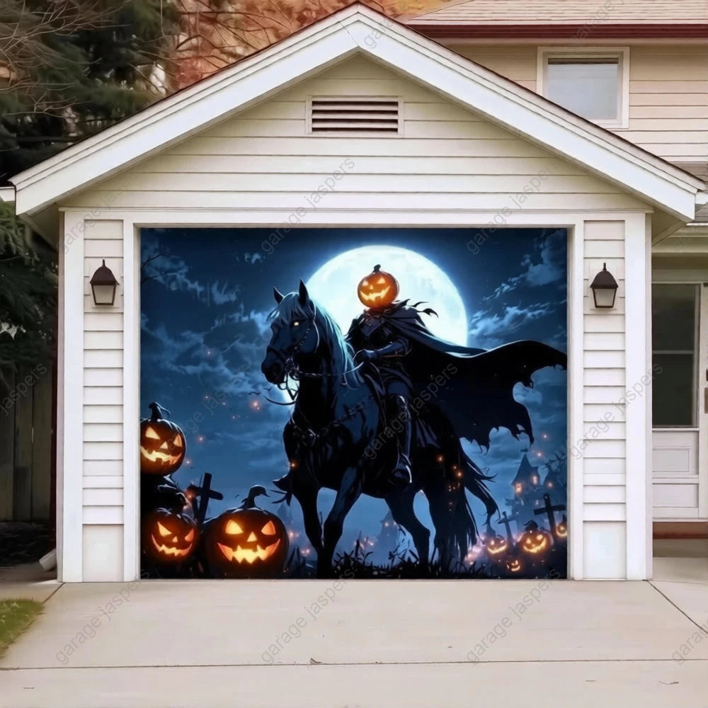 Headless Horseman (Glow) | Halloween Garage Door Cover