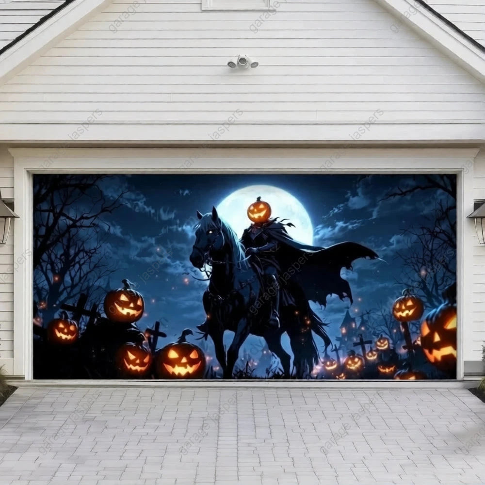 Headless Horseman | Halloween Garage Door Cover