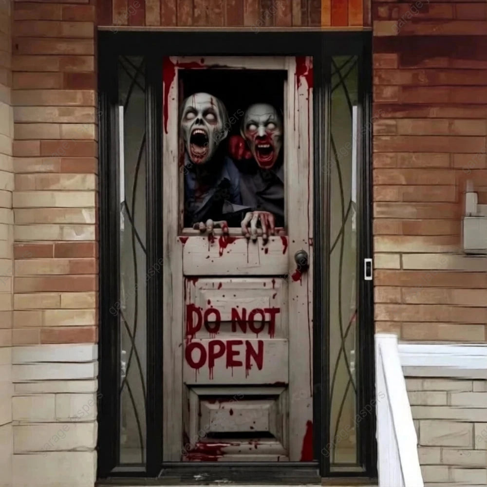 Zombie Breach | Halloween Front Door Cover