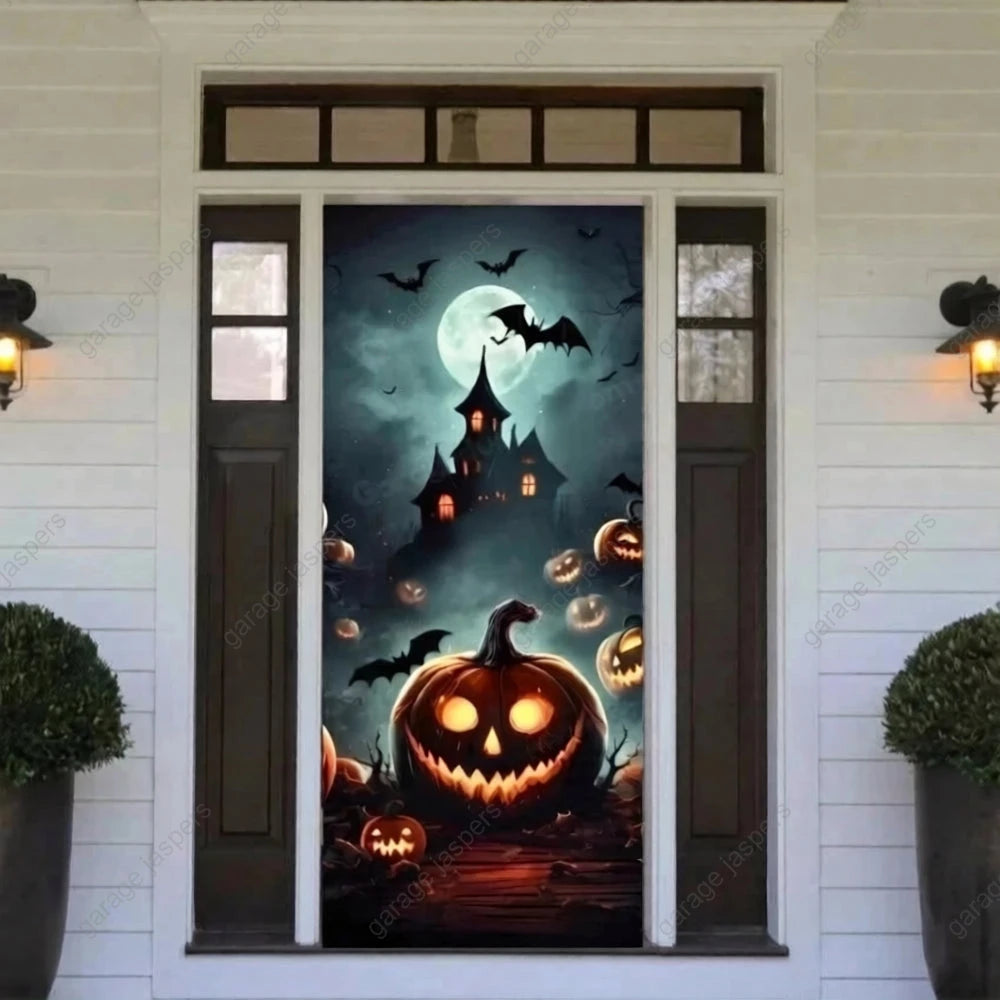 Haunted Castle | Halloween Front Door Cover
