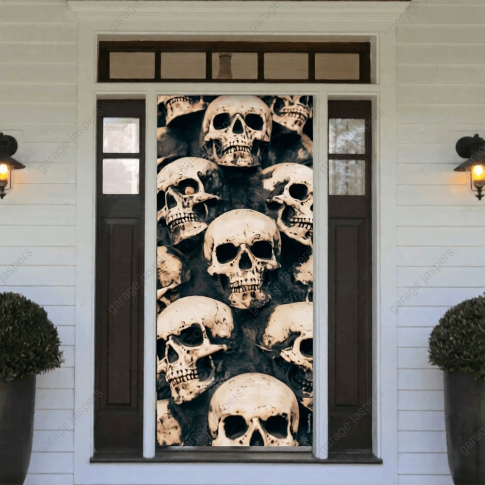 Skulls | Halloween Front Door Cover