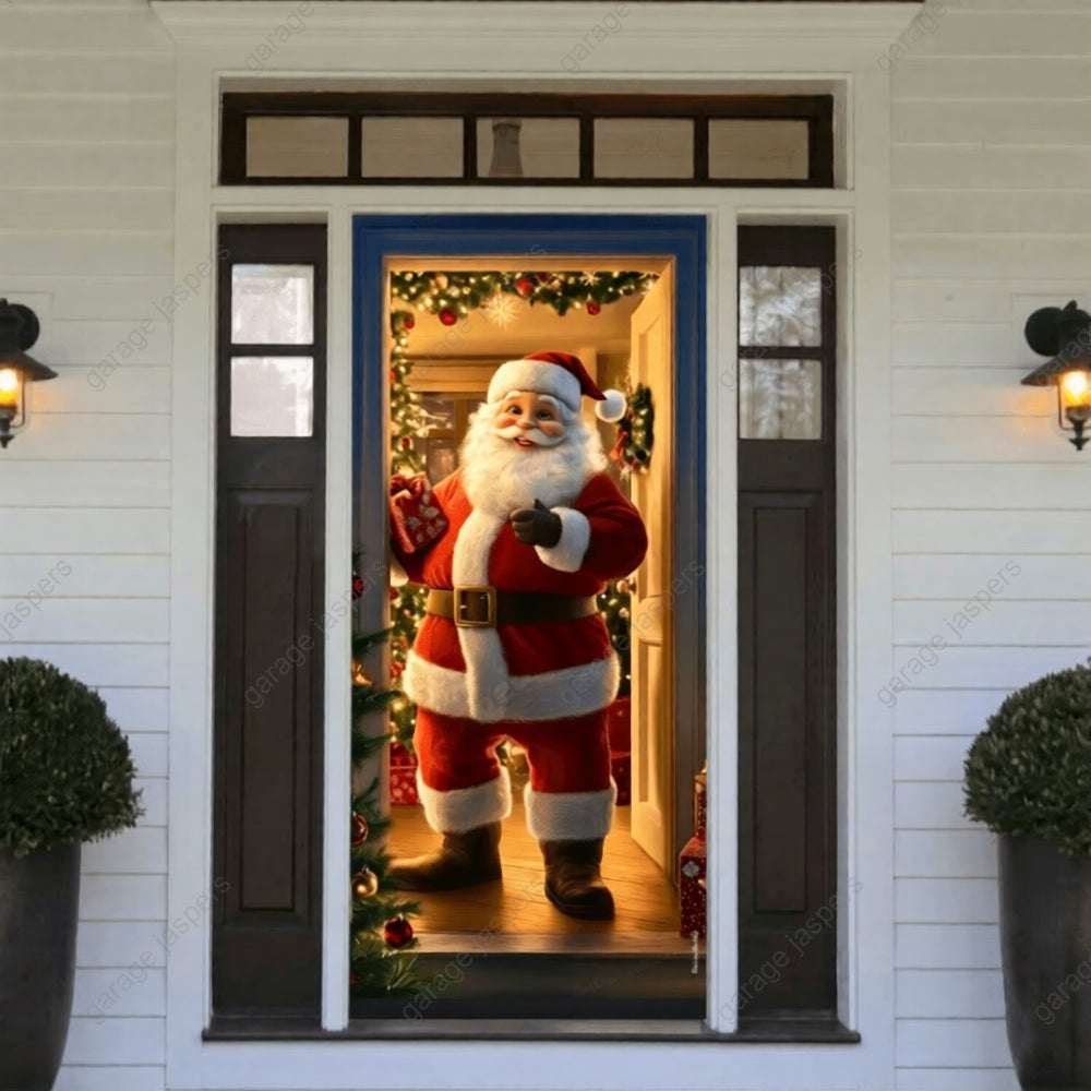 Santa's Welcome | Christmas Front Door Cover