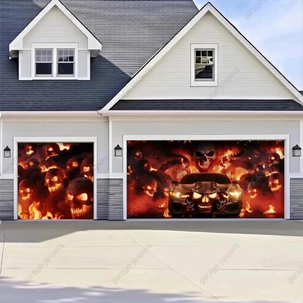 Hell Ride | Halloween Garage Door Cover