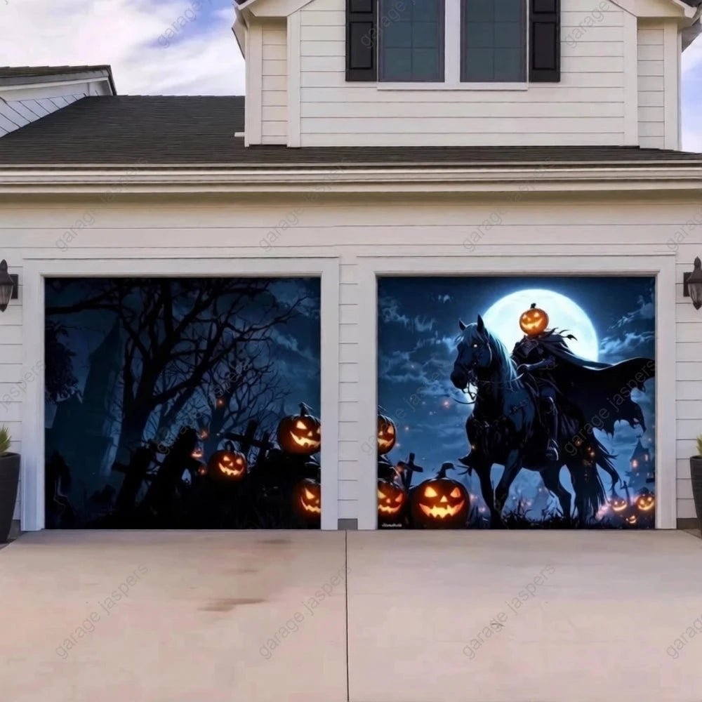 Headless Horseman (Glow) | Halloween Garage Door Cover