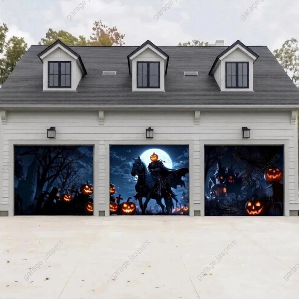 Headless Horseman (Glow) | Halloween Garage Door Cover