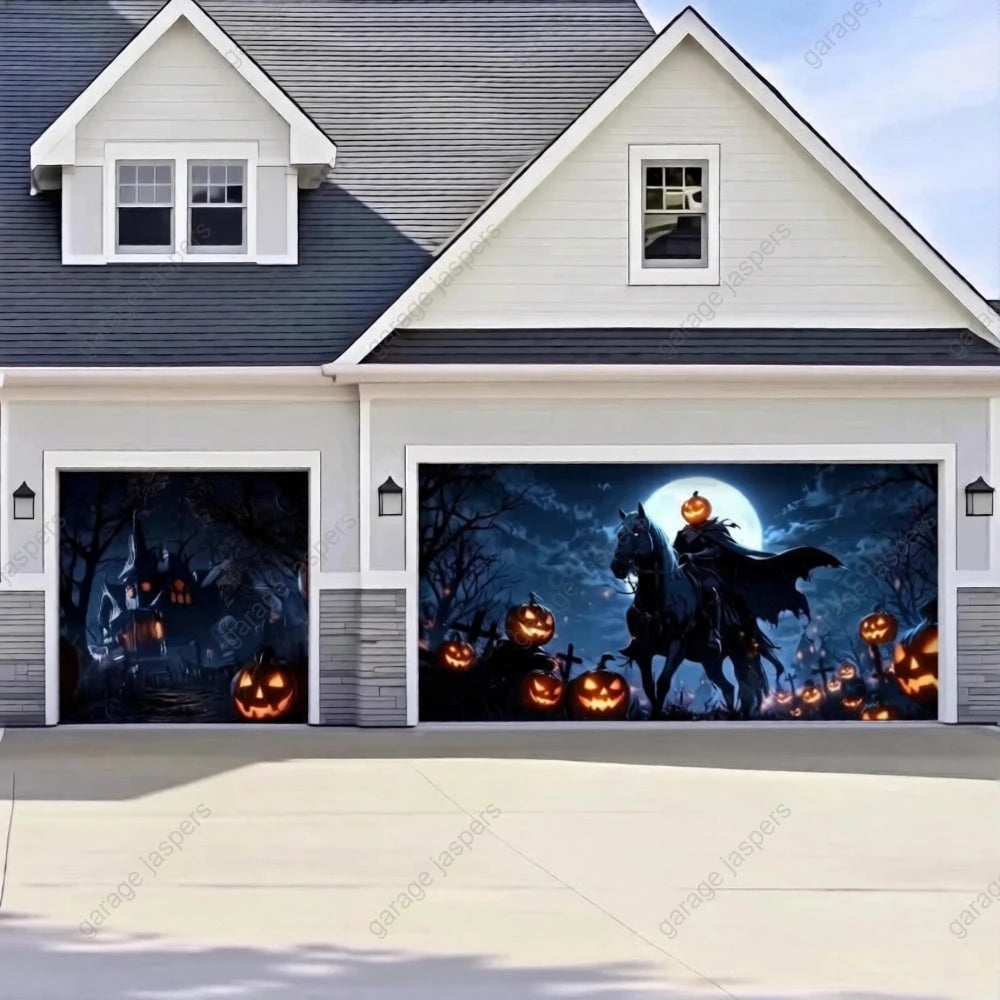 Headless Horseman (Glow) | Halloween Garage Door Cover