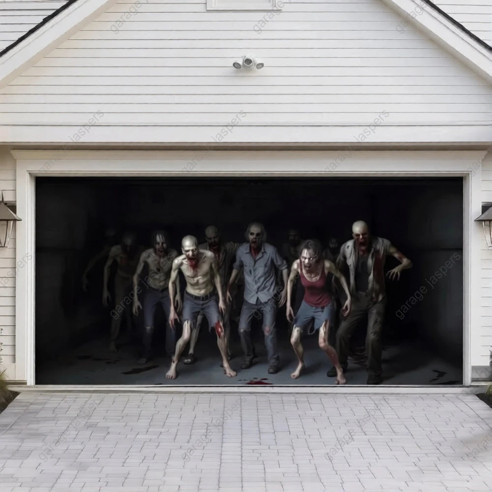 Zombie Invasion | Halloween Garage Door Cover
