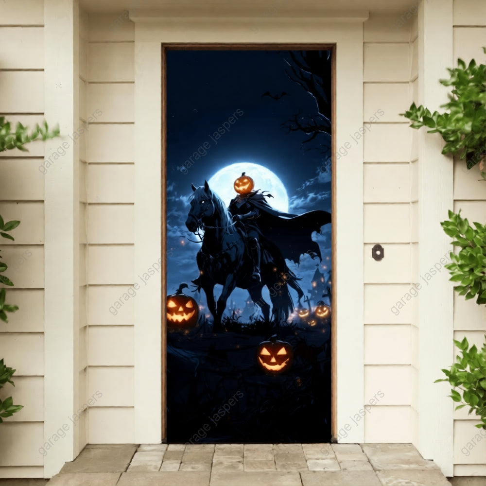Headless Horseman | Halloween Front Door Cover