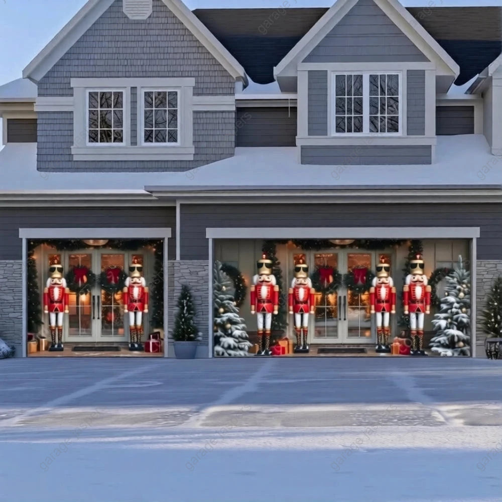 NutCracker Guards | Christmas Garage Door Cover
