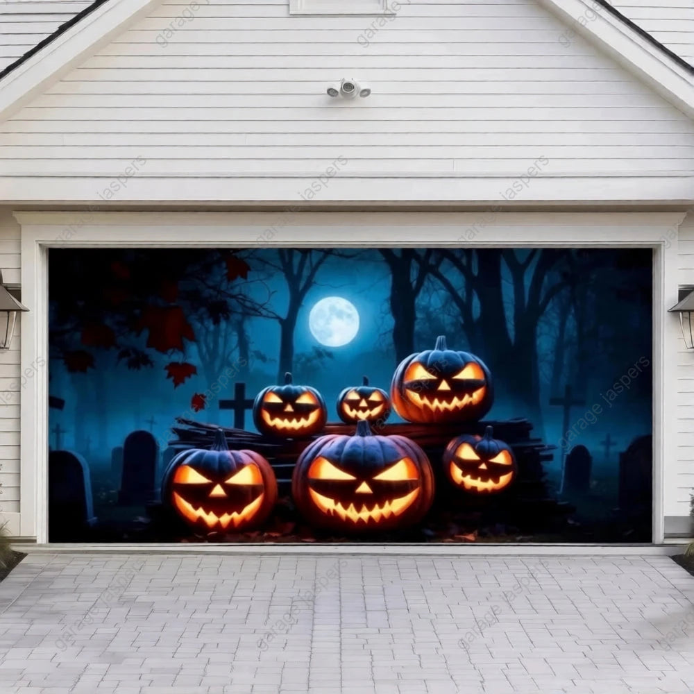 Cursed Pumpkins | Halloween Garage Door Cover