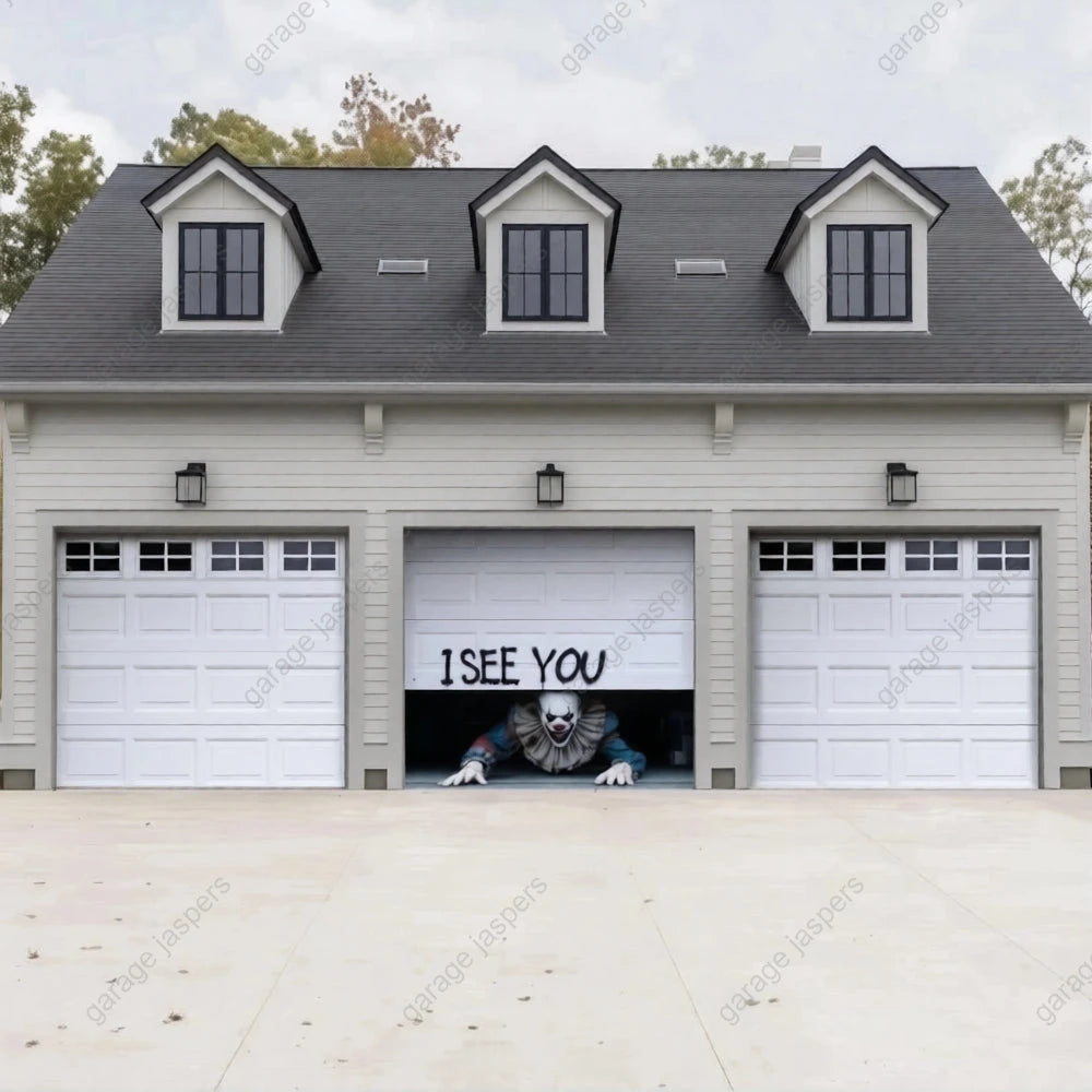 Peeking Clown (Limited Edition) | Halloween Garage Door Cover