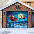 Santa's Flight (Glow) | Christmas Garage Door Cover